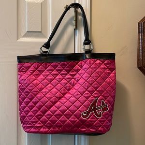 Atlanta Braves MLB Logo Hot Pink Bag